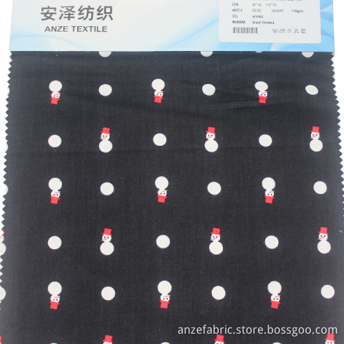 Tissu sergé de coton modal spandex imprimé sur mesure